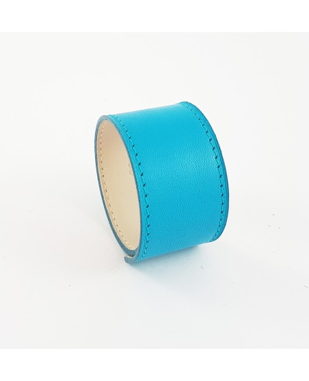 Bracelet manchette veau turquoise Bracelet manchette veau turquoise