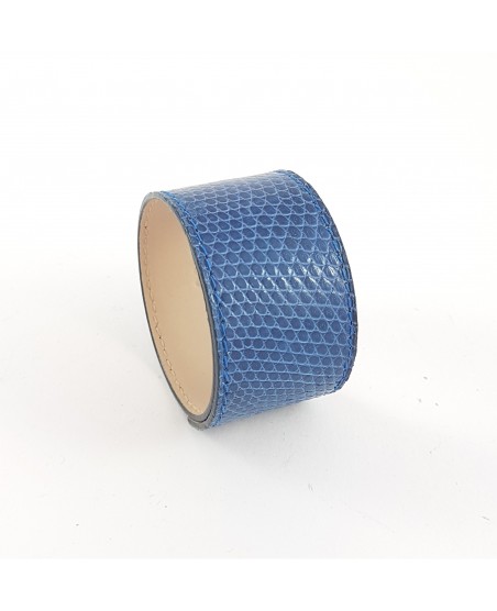 Bracelet manchette lézard bleu