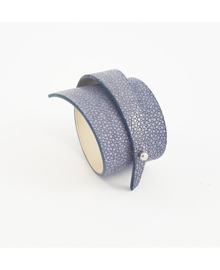 Bracelet galuchat parme Bracelet galuchat parme