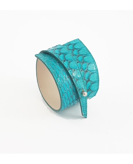 Bracelet python turquoise