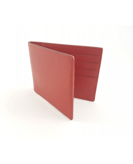 Porte-cartes en veau rouge lisse Porte-cartes en veau rouge lisse