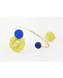 bracelet femme jonc bleu