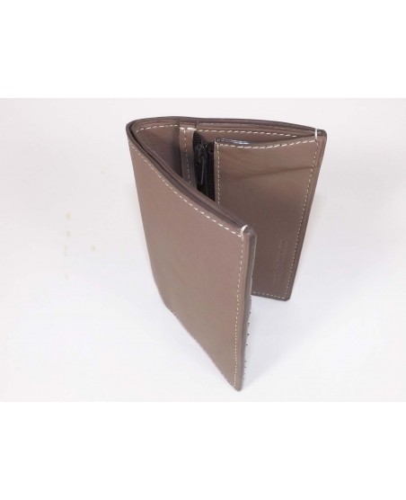 Portefeuille python naturel et veau taupe Portefeuille python naturel et veau taupe