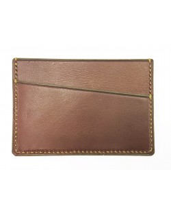 porte cartes veau tannage végétal noir marron et kaki