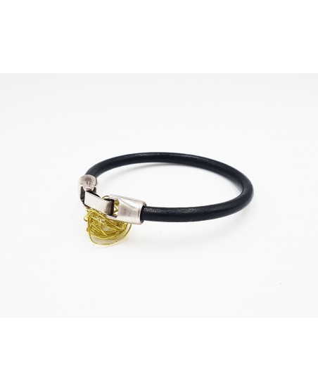 bracelet homme cuir noir