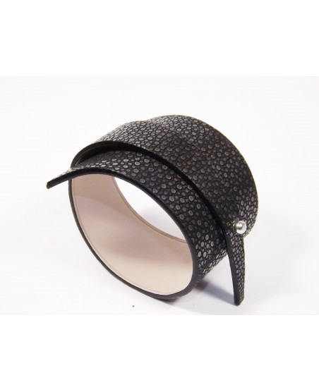 Bracelet galuchat noir Bracelet galuchat noir