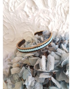 Bracelet jonc rigide bleu ciel