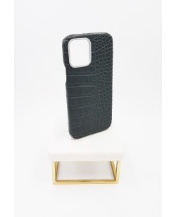 Coque Iphone 12 pro alligator gris anthracite