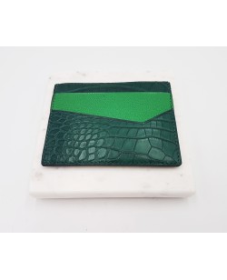Porte-cartes-alligator vert anglais