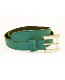 Ceinture veau grainé bleu...